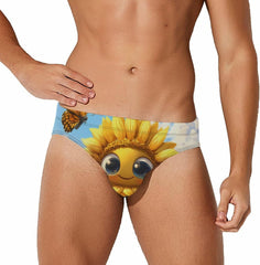 Butterfly Flower Men's Swimsuit Brief Beach Shorts Bikini Swimwear Sexy Swimming Trunks