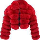 Womens Faux Fur Jacket Winter Coats Fashion Plus Size Open Front Cardigan Fleece Fuzzy Teen Girls Y2K Short Outerwear