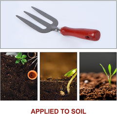 Gardening Tool Fork with Handle Durable Prong Hand Rake for Planting Weeding and Cultivating Flower Vegetable Pots for Bonsai and Tight Spaces