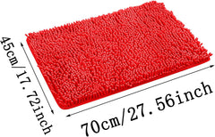 Bathroom Rugs 27x18 Inch Washable Non-Slip Microfiber Thick Extra Soft Absorbent Shaggy Bath Mat Machine Wash Dry Quick Dry Plush Bath Rugs for Kitchen Shower Tub Bathroom Floor