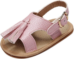 Baby Kids Flat Footbed Wide Sandals Childrens Boys Girls Open Toe Leather Soft Strap Shoes Summer Outdoor Barefoot Shoes