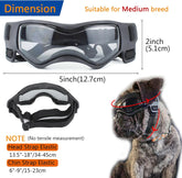 Dog Goggles for Medium Dogs, Dog Sunglasses Medium Breed, Dog Glasses UV Protection Wind Protection Dust Protection with Adjustable Strap for Medium Breed (Medium Black)