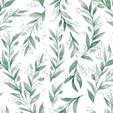 Green Leaf Wallpaper Peel and Stick Self Adhesive Wall Paper Coverage Decorative Floral Contact Paper for Home and Office,17.5 x 118 inch