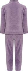 YEAHDOR Kids Boys Girls Fleece Pajamas Set Winter Warm Sleepwear Full Zip Tops and Pants Homewear Set