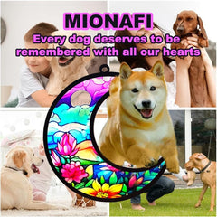 Dog Memorial Stained Acrylic Sun Catcher - A Heartfelt Sympathy Gift for Those Mourning The Loss of a Beloved Canine Companion,Gifts for Dog Lovers