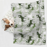 Festive Squirrels Dark Forest Print Pet Blanket Soft,Cozy Dog and Cat Blanket for Bed Couch Car Crate,Puppy Throw-Small