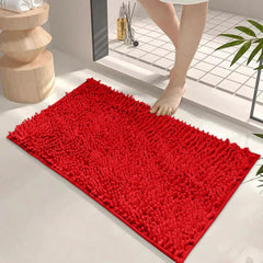 Bathroom Rug, 30 X 20 Inches Non-Slip Absorbent Washable Soft Shaggy Chenille Bath Mats,Thick Rubber Backing Quick Dry Plush Bathroom Carpet for Home Decor Accessories,Tub,Floor,Shower