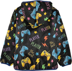 CHIFIGNO Colorful Game Controllers Kids Warm up Jacket Fleece Jacket for Fall Winter 3T