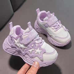 IWIHMIV Toddler Boy Tennis Shoes Girl Sneakers Kids Athletic Running Shoes Breathable Flat Bottom Walking Sneakers