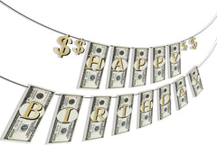 Bill Dollar Birthday Party Banner Money Happy Birthday Banner Money Party Supplies Money Dollar Bill Signs for Baby Shower Kids Money Birthday Decorations