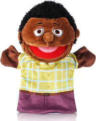 1 Pcs Family Hand Puppets 12 Inch Grandparents, Mom & Dad, Brother & Sister Plush Hand Puppet Toys Role-Play Toy Puppets for Kids Storytelling Imaginative Pretend Play Teaching Preschool(Dad)