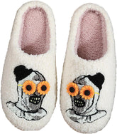 Women's Plush Heart Love Slippers - Blue Eyes Mushroom Cat Ears Retro Memory Foam Soft Plush Home Shoes