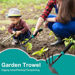Digging Shovel - Garden Trowels | 4X Small Garden Spade Hand Shovel Set | Fork Trowel and Transplanting Trowel Small Planting Hand Tool Transplant Spade Digging Rake for Backpacking Supplies