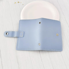 Credit Card Wallet for Woemn Man, Leather Business Card Holder Wallet(Blue)