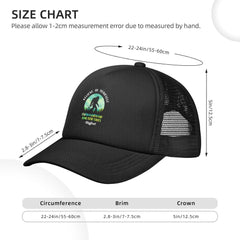 UFO Alien and Bigfoot Moon Mesh Baseball Cap Casual Trucker Hats Adjustable Hats Mesh Running Hat
