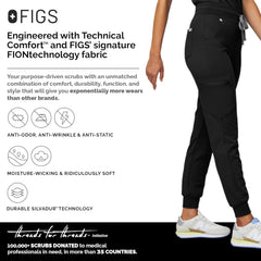 FIGS Zamora High Waisted Jogger Scrub Pants for Women — Slim Fit, 6 Pockets, High Rise Yoga Waistband