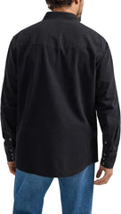 Wrangler Men's Iconic Denim Regular Fit Snap Shirt
