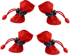 4pcs Dog Shoes Non- Boots for Paw Comfortable and Breathable Foot for Dogs Puppies for Christmas Festival and Outdoor Adventures