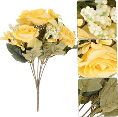 PRETYZOOM Artificial Flower Decor for Room Faux Floral Arrangement Decorative Plant for Home Office No Watering Needed Easy Maintenance