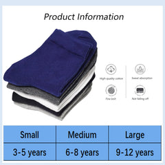 Boys Dress Socks 3 Pairs Kids Boys Girls Crew Dress Sock Cotton Uniform Socks for Girls