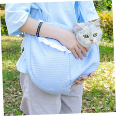 Pet Sling Carrier for Cats and Dogs Lightweight and Portable Travel Backpack Breathable Polyester Material for Hiking Camping and Daily Walks Sky Blue s