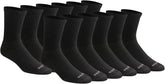 Dickies Men's Dri-tech Moisture Control Mid-Crew Comfort Length Socks, Available in M-XL (6, 12 Pairs)
