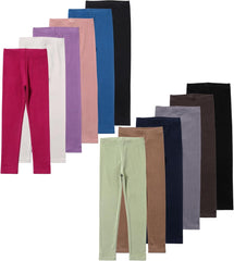 12 Pack Girls Dance Leggings for Toddler High Waisted Pants Kids Soft School Wearing