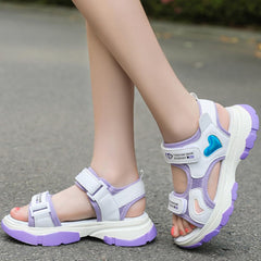 IWIHMIV Athletic Sandals for Girls Outdoor Hiking Sandals Summer Beach Adjustable Strap Sport Sandal Little Boy Sandals