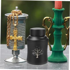 Happyyami Stainless Steel Pet Urn for Dog Cat Ashes Memorial Small Decorative Cremation Container