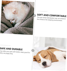 Dog Puppy Blanket Warm Cashmere Pet Cushion Mat for Bed Cozy Sleeping Mat for Dogs and Cats Soft Fleece Pet Supplies