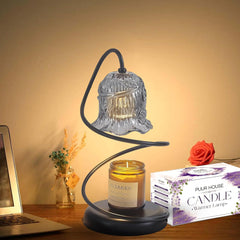 Electric Candle Warmer Lamp with Timer & Dimming, Wax Melt Lamp for Jar Candles β 2 Bulbs, Home Decor, Gifts for Women, Living Room & Bedroom Table Lamp | Gold