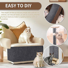 Cats Carpet Replacements for Cats Tree Shelves Trimmable Adhesive Cats Scratch Mat Easily Use for Protect Furniture