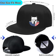 Snapback Hats for Men Flat Bill Brim Hats Skeleton Skull Hat Fitted Hat Adjustable Baseball Hat Black Cool Hat Men