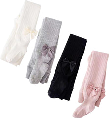 Girls Knitted Tights Baby Toddler Solid Color Pantyhose Leggings Kids Elastic Waist Stockings