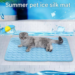 Chillywoof- Chillywoof Dog Cooling Mat,Kittra Cooling Mat for Cats,Kittra Blanket Indoor,Cool and Healthy Cool Bed for Cats (Brown,XS(15.7 * 11.8in))
