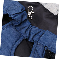 Dog Backpack Pet Chest Bag Denim XL Size Comfortable Zipper Head Neck Support
