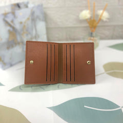 Ultra Thin and Minimalist Leather Card Holder, Front Pocket Wallet, Credit Card Clip, Suitable for Men and Women (Brown)