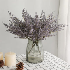 Artificial Fake Flowers, Artificial Plant, Artificial Flower No-Watering 7 Forked Flower Arrangement Decorative Fake Lavender Holiday Supplies Beige