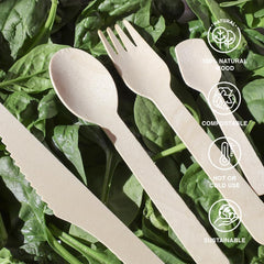 Disposable Wooden Fork (100 pcs) - Eco Friendly, Perfect for Picnic, Camping, Travel, Small Lunch Box, and Office Use