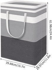 2-Pack Large Collapsible Laundry Basket, 75L Slim Waterproof Freestanding Laundry Hamper with Easy Carry Handles,Dirty Clothes Hamper for Laundry Room Bedroom College Dorm Bathroom