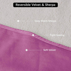 Cat Blanket,Waterproof Dog Blankets for Small Dogs, Washable Pet Puppy Sherpa Throw Protector for Bed Couch Sofa Furniture Reversible(25"x35",S,Purple)