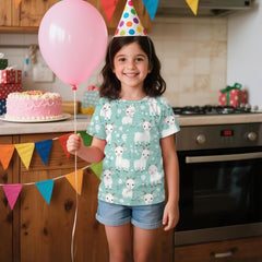 Girls T-Shirt for Kids Summer Short Sleeve Size 2-16