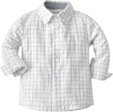 Boys Toddler Button Down Shirt Long Sleeve Plaid Flannel Collared Shirts for Kids Baby, Casual Tops Spring Fall Outfit