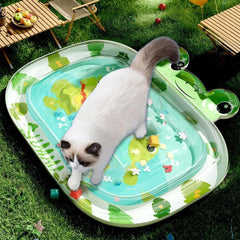 Cooling Mat for Dogs Cats,Ocean-Themed Cat Water Sensory Play Mat,Water Filled Cat Cooling Mat Three-Layer Thickening Cooling Mat for Dogs,Summer Cat Water Bed,Anti-Scratch Design Pet Water Mat