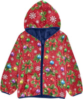 Christmas Elements Kids Polar Fleece Lined Winter Coat, Winter Jacket for Boys with Hooded 3T