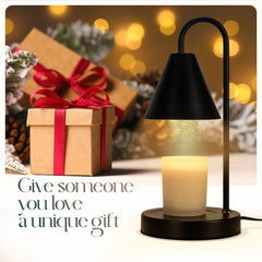 Aimoptg Candle Warmer Lamp,Electric Candle Warmer with Dimmable Light,Scented Wax Melter,No Smoke,Compatible with Various Jar,with 2 Light Bulbs,Home Decor Gifts-Black