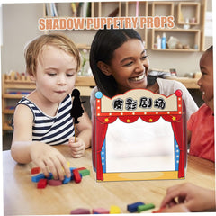 YARNOW Cultural Education Shadow Puppets Theater Stage Interactive Storytelling Kit Stage Props for Kindergarten Family Puppet Shows