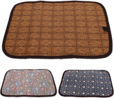 Summer Dog Mat Double Sided Breathable Summer Sleeping Mat Pet Cooling Cushion Soft Cat Sleeping Bed Pet Cooler (S Star On Blue Background)