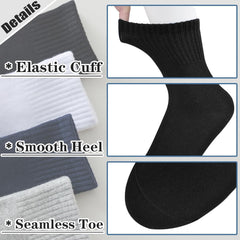 Boys Crew Socks - Kids Seamless Cotton Dress and Uniform Socks for Girls - 4/8 Pairs