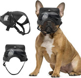 Dog Goggles,UV Protection Dog Sunglasses for Medium Breed,Dogs Eye Protection with Adjustable Strap and Detachable PU Leather Hat (Colorful Glass)
